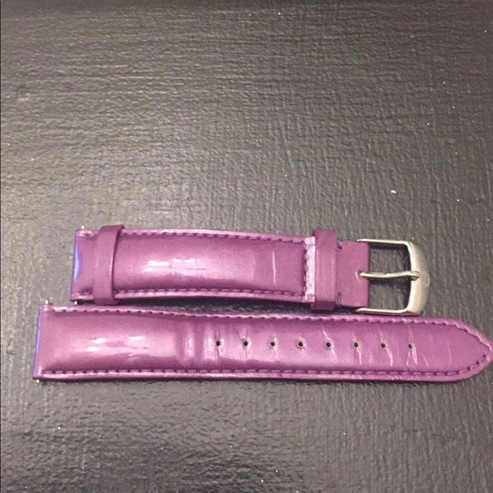 Michele bracelet patent purple 18M